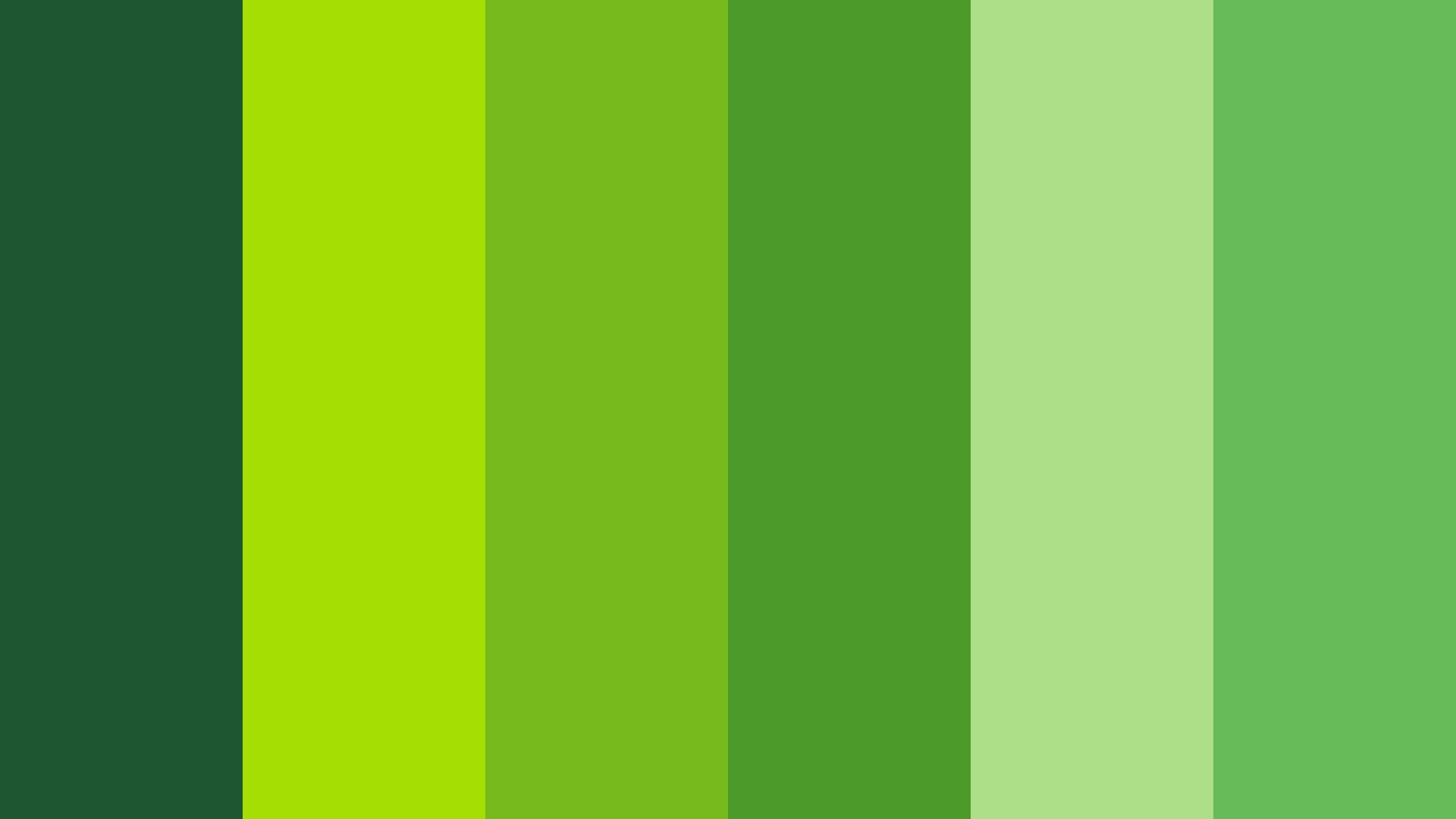 پالت رنگ سبز