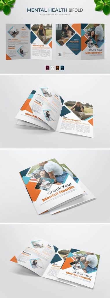 دانلود قالب لایه باز تراکت تبلیغاتی سلامت روان