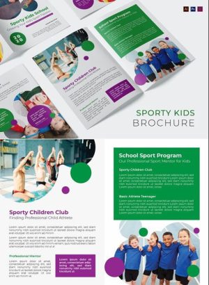 دانلود بروشور تبلیغاتی مدرسه ورزشی کودکان