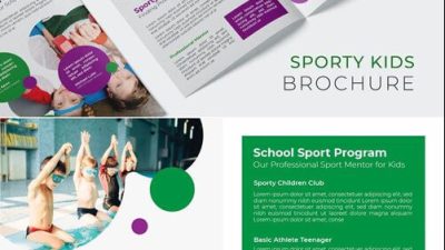 دانلود بروشور تبلیغاتی مدرسه ورزشی کودکان