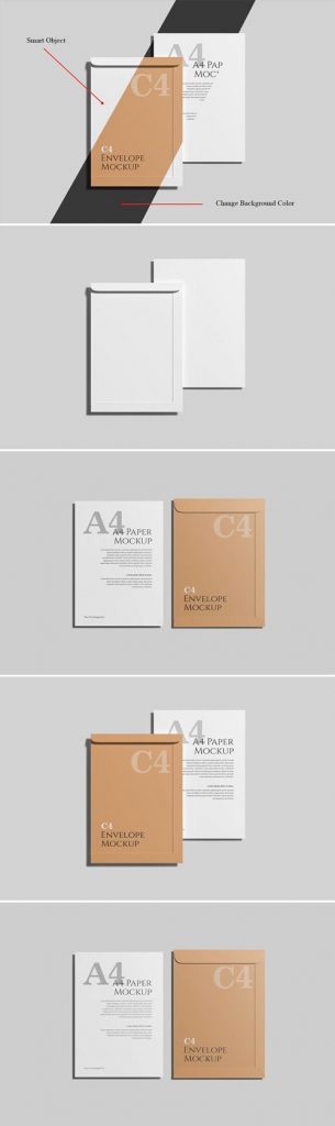 دانلود موکاپ پاکت نامه a4