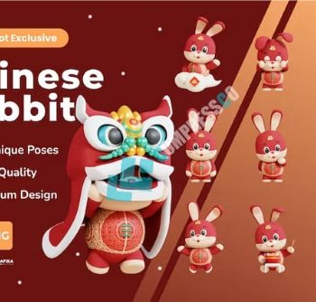 دانلود کاراکتر کارتونی خرگوش کوچولو لایه باز