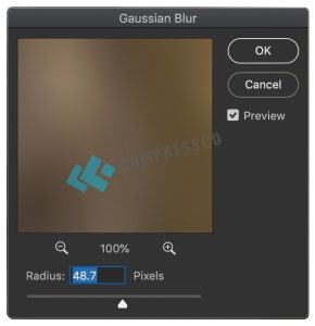پنل Gaussian Blur در فتوشاپ