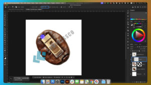 مرحله پنج- حالا یکم سایه اطراف ظرف محصولمو یکم سایه میزنم تا طبیعی تر بشه