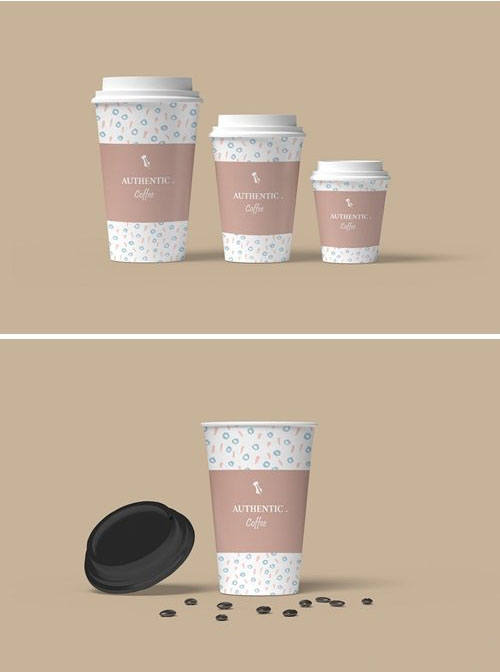 دانلود موکاپ لیوان قهوه کاغذی ساده
