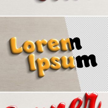 دانلود استایل متنی 3D لایه باز