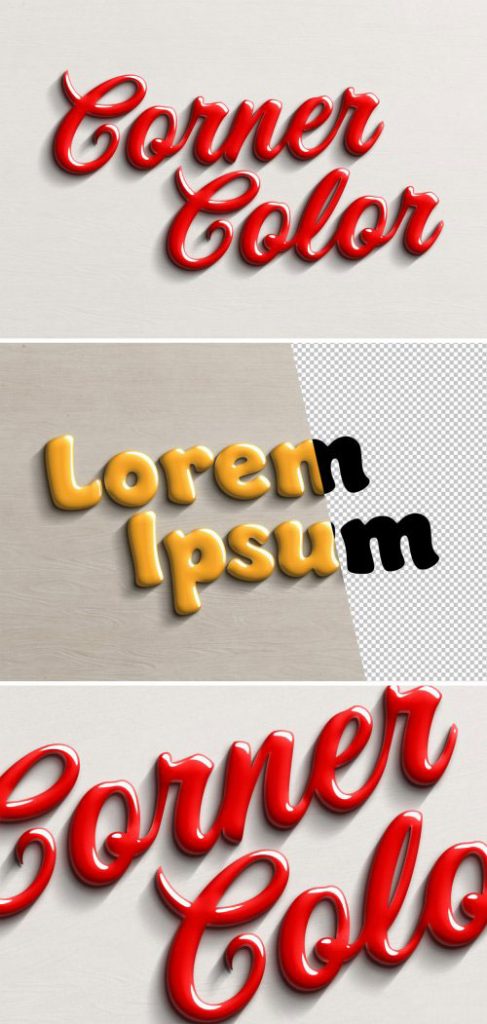 دانلود استایل متنی 3D لایه باز