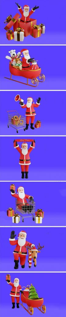 دانلود کاراکتر 3D با موضوع کریسمس