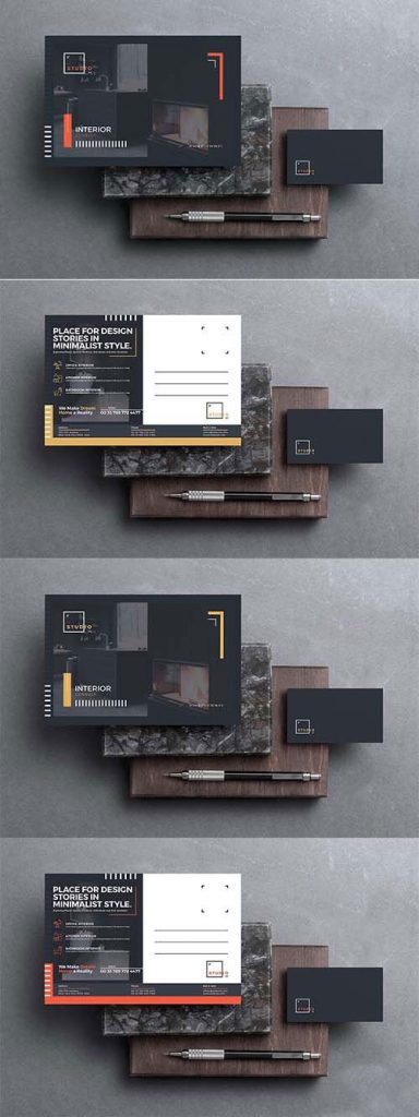 دانلود موکاپ کارت پستال رسمی