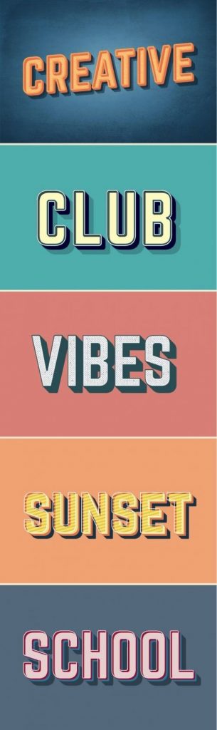 دانلود استایل متنی سه بعدی برای ایلوستریتور