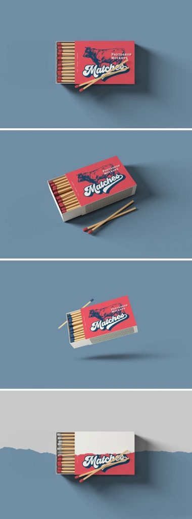 دانلود موکاپ جعبه کبریت ساده