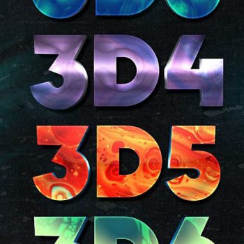 دانلود 10 استایل لایه باز مختلف متن در فتوشاپ