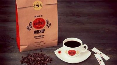 دانلود موکاپ فنجان و بسته بندی قهوه