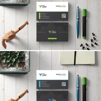 کارت ویزیت لایه باز شرکتی در ایلوستریتور