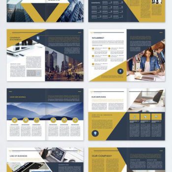 دانلود بروشور لایه باز طلایی در فتوشاپ