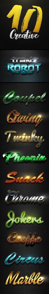 دانلود استایل متنی سه بعدی براق