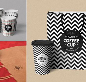 دانلود موکاپ لیوان کاغذی و بگ