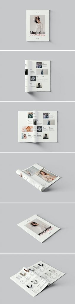 دانلود موکاپ مجله ساده در فتوشاپ