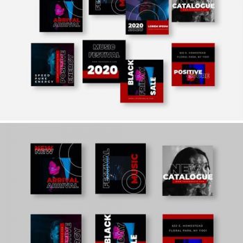 دانلود قالب پست لایه باز اینستاگرام