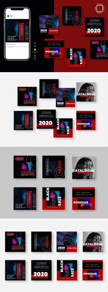 دانلود قالب پست لایه باز اینستاگرام