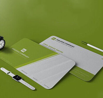 کارت ویزیت لایه باز سفید و سبز