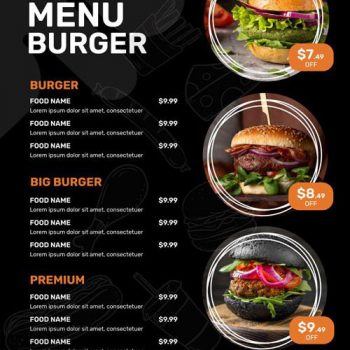 دانلود 7 منو رستوران و فست فود لایه باز