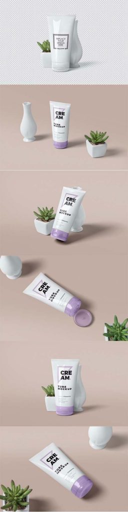 دانلود موکاپ تیوپ کرم در فتوشاپ