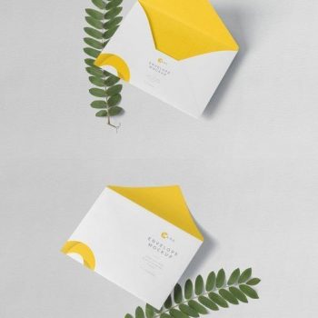 دانلود موکاپ پاکت نامه زرد