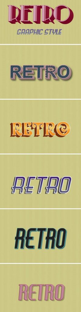 دانلود استایل متن سه بعدی ایلوستریتور