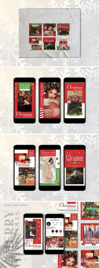 دانلود استوری و پست اینستاگرام با موضوع کریسمس