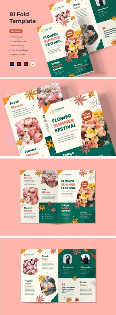 دانلود بروشور با موضوع گل فروشی