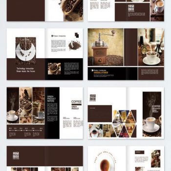 دانلود بروشور لایه باز با موضوع قهوه