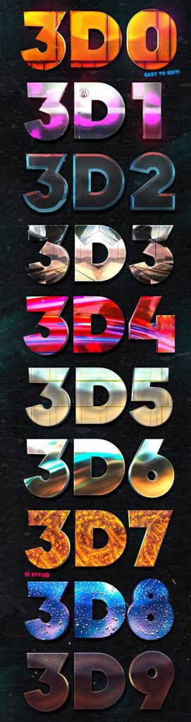 دانلود استایل متن متنوع در فتوشاپ