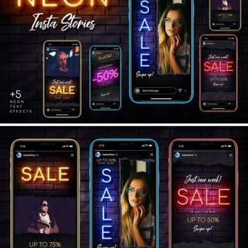 دانلود استوری اینستاگرام با افکت نئونی