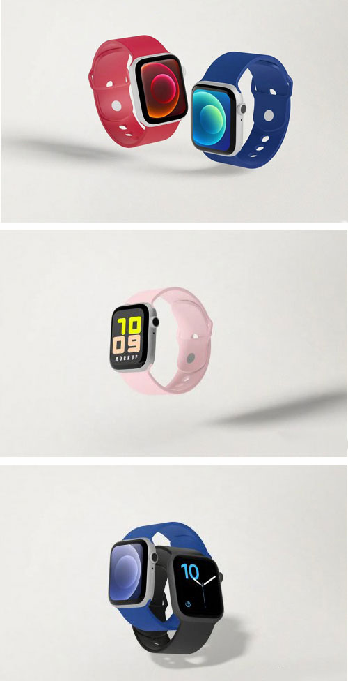 دانلود موکاپ ساعت هوشمند رنگی