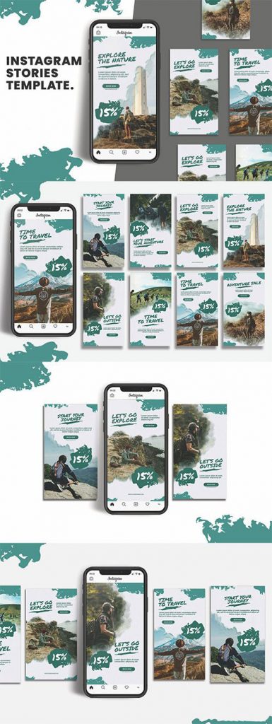 دانلود استوری اینستاگرام در فتوشاپ با موضوع سفر