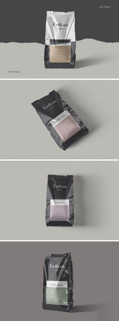 دانلود موکاپ بسته بندی پلاستیکی قهوه