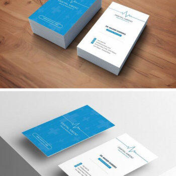 کارت ویزیت پزشکی عمودی