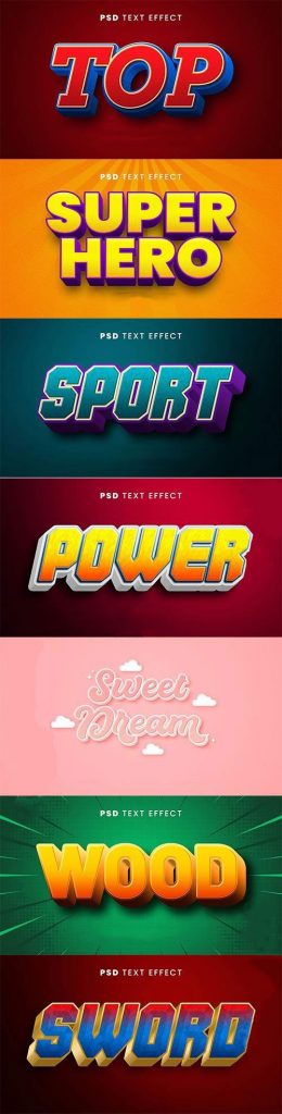 دانلود 7 استایل متن لایه باز