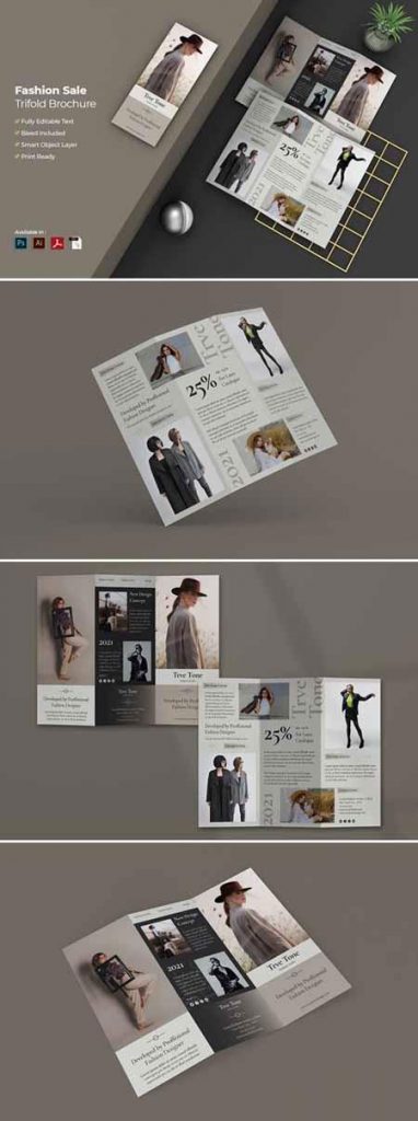 دانلود بروشور لایه باز سه لت با موضوع مد و فشن