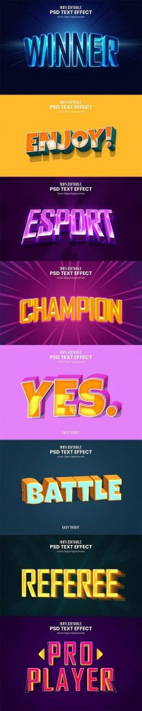 دانلود 8 استایل متن لایه باز در فتوشاپ