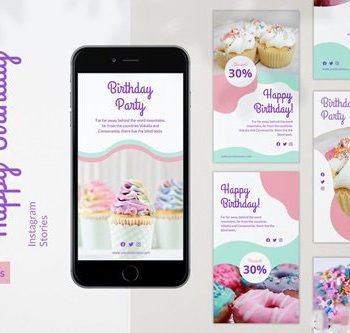 دانلود استوری اینستاگرام لایه باز با موضوع تولد