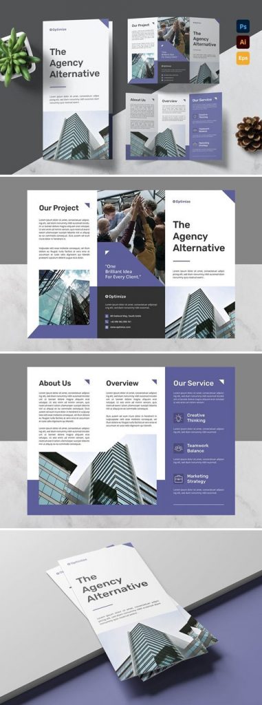 دانلود بروشور سه لت لایه باز ساده