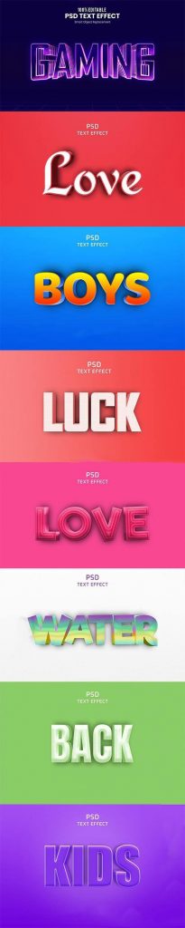 دانلود 8 استایل متن لایه باز فتوشاپ