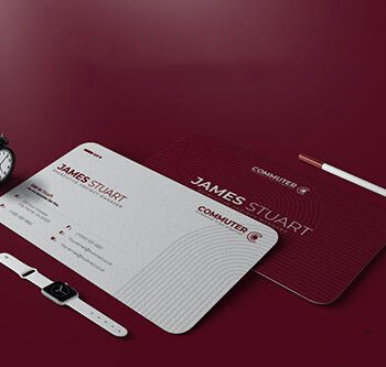 کارت ویزیت لایه باز شیک و لاکچری قرمز رنگ