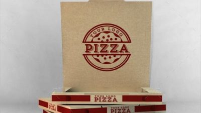 دانلود موکاپ جعبه پیتزا در فتوشاپ