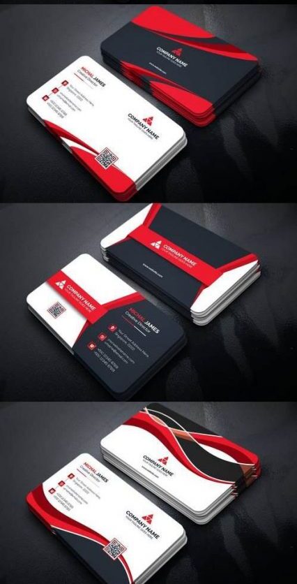 دانلود کارت ویزیت لایه باز با تم قرمز