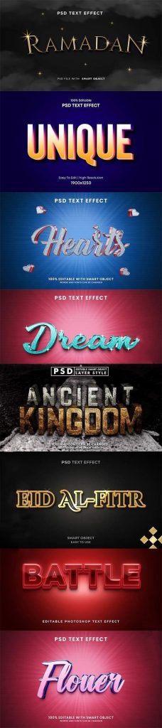 دانلود 8 استایل متن لایه باز جذاب