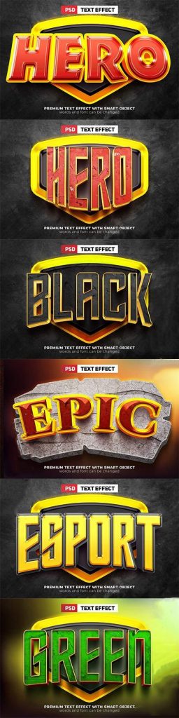 دانلود 6 استایل متن لایه باز جذاب