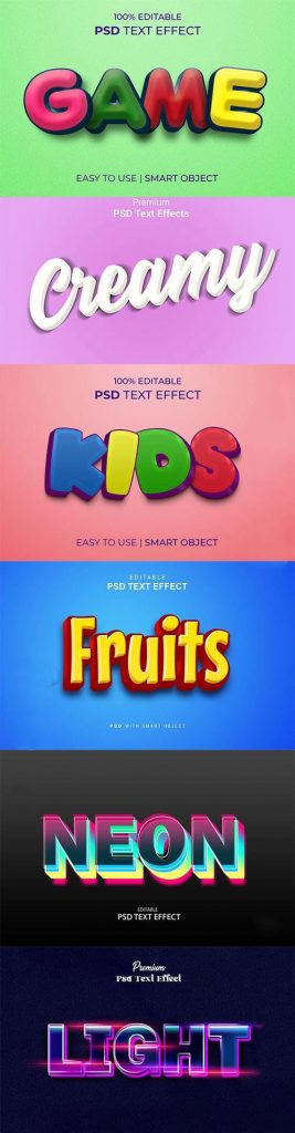 دانلود 6 استایل متن لایه باز